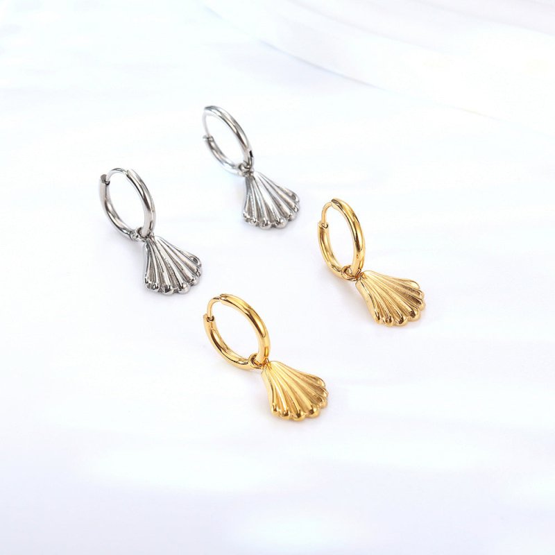 European And American Fashion Simple Shell Style Earrings For Women-Jewearrings