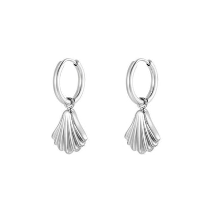 European And American Fashion Simple Shell Style Earrings For Women-Jewearrings