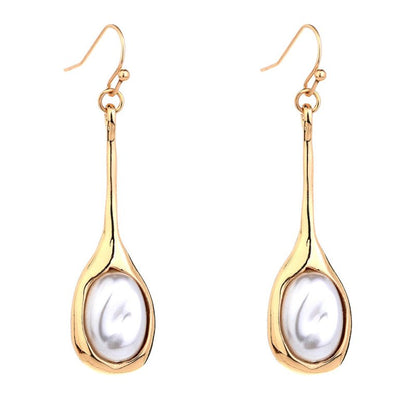 European and American hot style creative retro earrings exquisite ladies baroque pearl earrings-Jewearrings