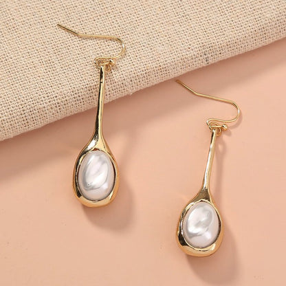 European and American hot style creative retro earrings exquisite ladies baroque pearl earrings-Jewearrings