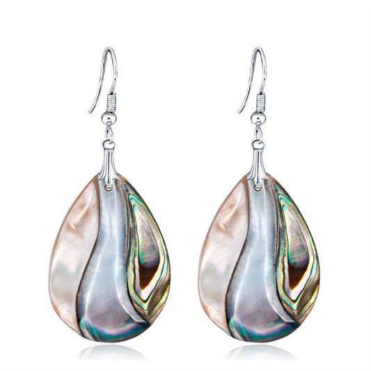 European And American Natural Abalone Shell Series Earrings, Ladies Temperament Earrings-Jewearrings