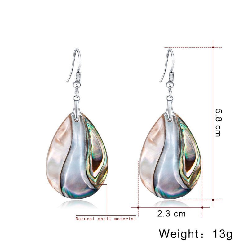 European And American Natural Abalone Shell Series Earrings, Ladies Temperament Earrings-Jewearrings