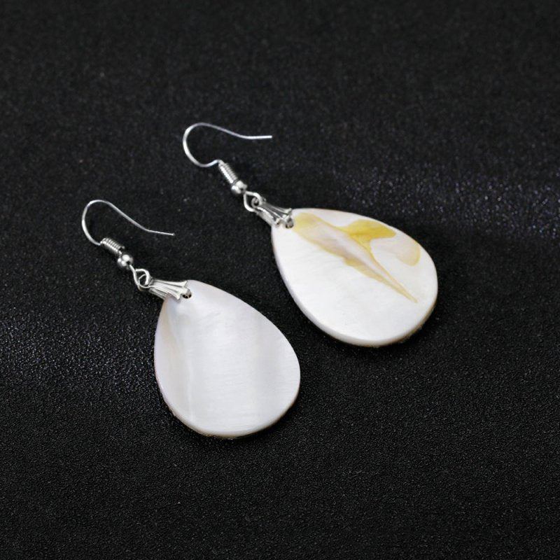 European And American Natural Abalone Shell Series Earrings, Ladies Temperament Earrings-Jewearrings