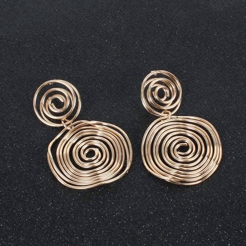 European And American Personality Trend Street Shooting Gold And Silver Earrings Earrings-Jewearrings