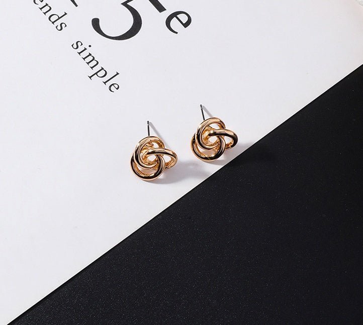 European and American popular personality exaggerated metal wind geometric earrings long tassel earrings gold earrings-Jewearrings