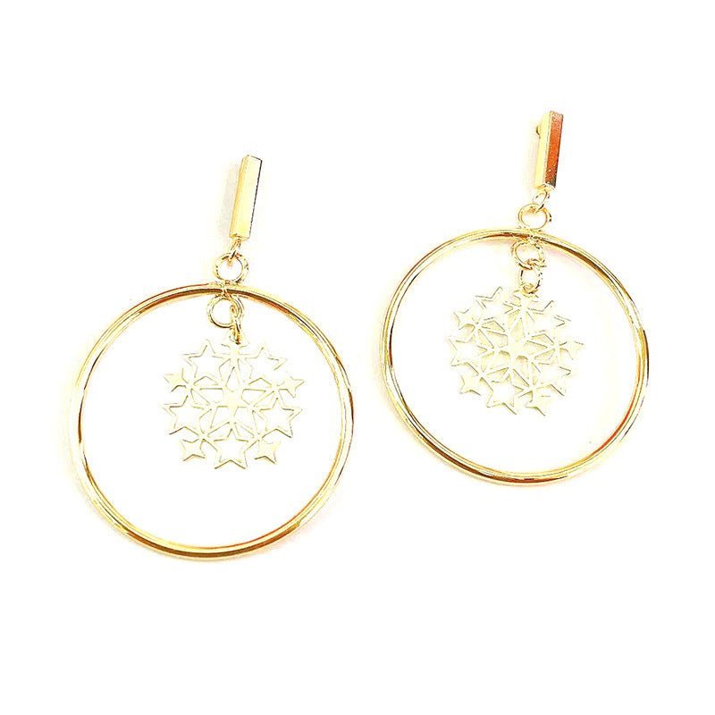 European And American Popular Shell Ginkgo Leaf Earrings-Jewearrings