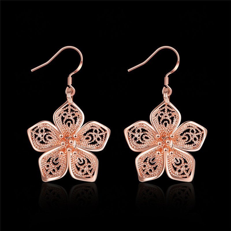 European and American Rose Gold Vintage Earrings Fashion Trend-Jewearrings