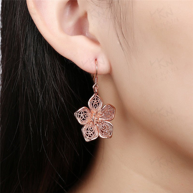 European and American Rose Gold Vintage Earrings Fashion Trend-Jewearrings