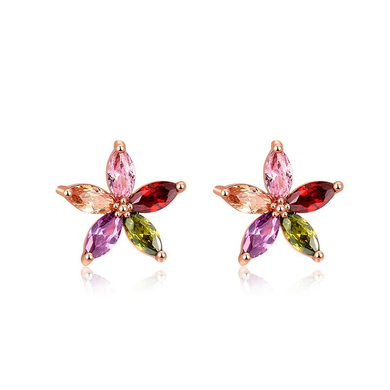 European And American Star Glitter Diamond Fashion Cute Crystal Earrings-Jewearrings