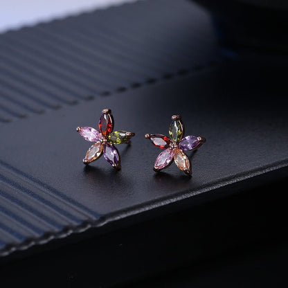 European And American Star Glitter Diamond Fashion Cute Crystal Earrings-Jewearrings