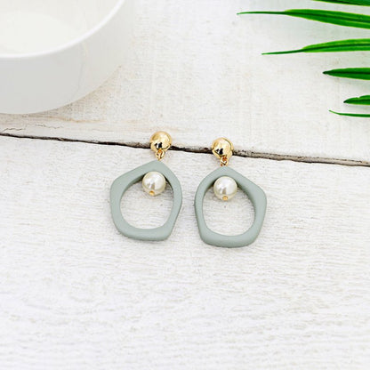 European And American Style Personalized Paint Alloy Shell Beads Earrings-Jewearrings