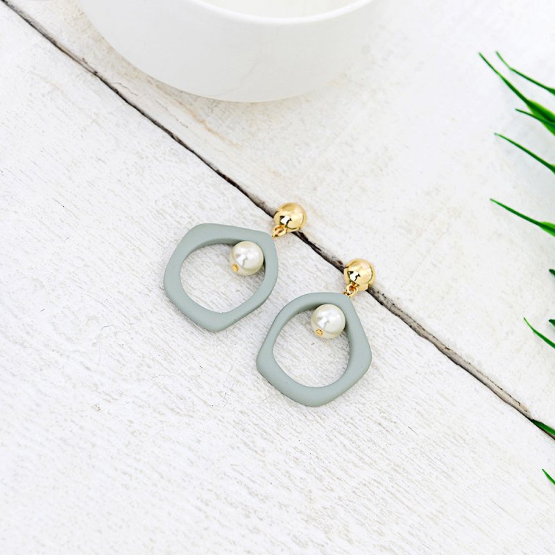 European And American Style Personalized Paint Alloy Shell Beads Earrings-Jewearrings