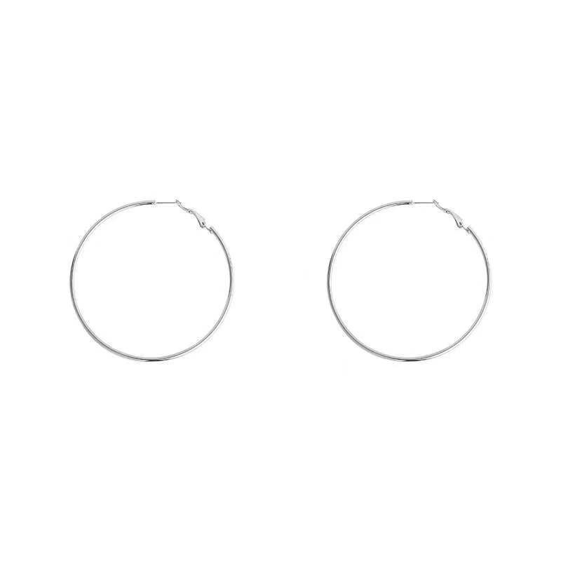 European And American Temperament Big Hoop Earrings Simple And Exaggerated Female Circle Earrings Eardrops European And American Ear Ring-Jewearrings