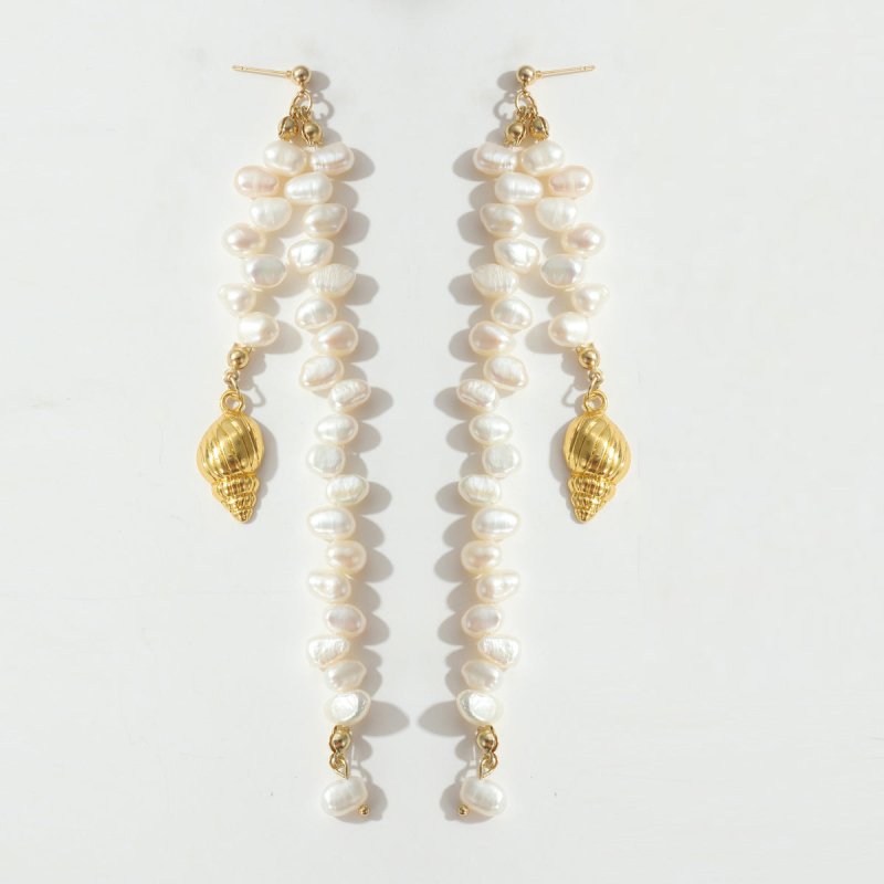 European And American Trendy Baroque Pearl Earrings-Jewearrings