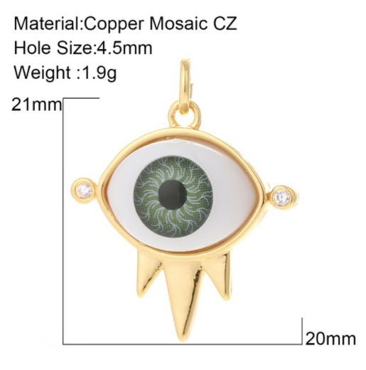 Evil Blue Eye Cute Earrings Charms Diy Pendant Necklace D Esi-Jewearrings