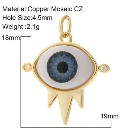 Evil Blue Eye Cute Earrings Charms Diy Pendant Necklace D Esi-Jewearrings