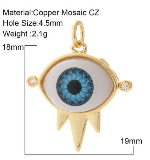 Evil Blue Eye Cute Earrings Charms Diy Pendant Necklace D Esi-Jewearrings