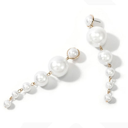 Exaggerated Big Earrings, Pearl Flowers, Ladies Temperament Earrings-Jewearrings