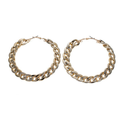 Exaggerated big hoop earrings-Jewearrings