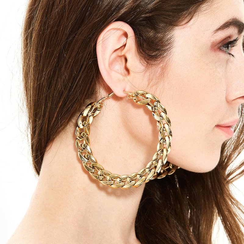 Exaggerated big hoop earrings-Jewearrings