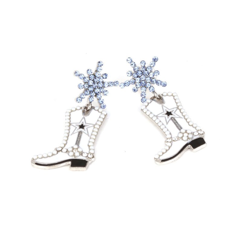 Exaggerated Creative Dripping Boots Pearl-studded Earrings Eardrops-Jewearrings