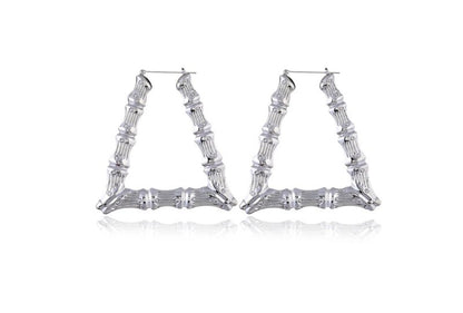 Exaggerated earrings Alloy geometric big wild European and American geometric earrings female-Jewearrings