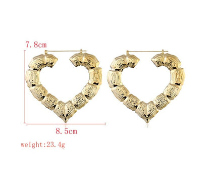 Exaggerated earrings Alloy geometric big wild European and American geometric earrings female-Jewearrings