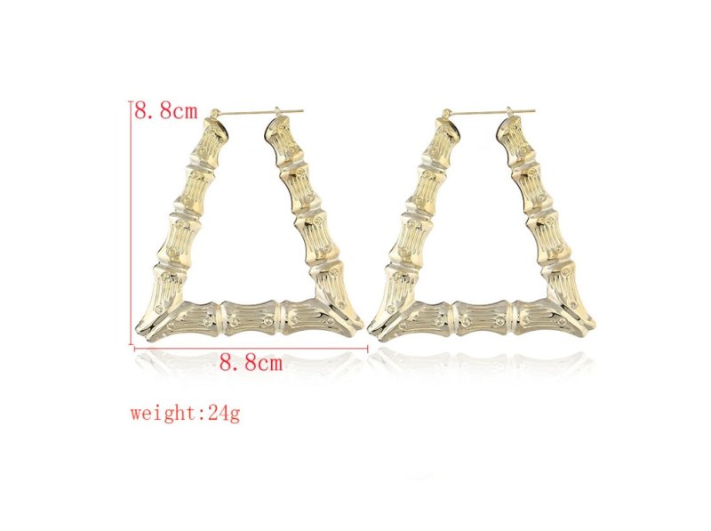 Exaggerated earrings Alloy geometric big wild European and American geometric earrings female-Jewearrings