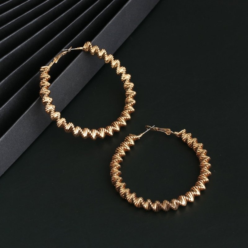 Exaggerated fashion simple punk big circle earrings-Jewearrings