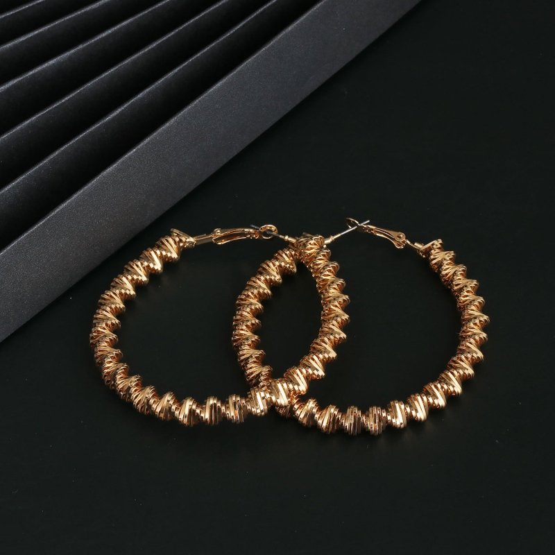 Exaggerated fashion simple punk big circle earrings-Jewearrings