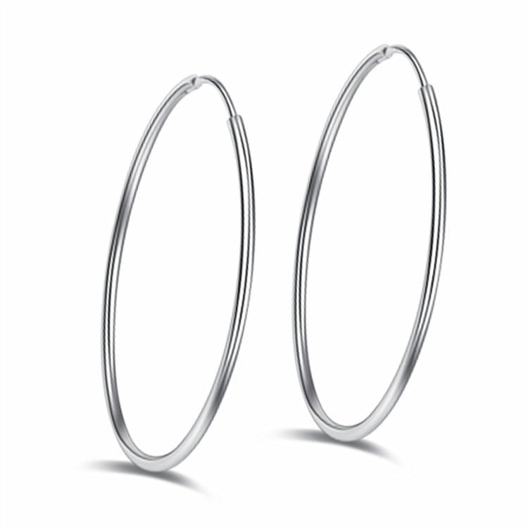 Exaggerated Glossy Big Ear Earrings Female Silver Temperament Fashion-Jewearrings