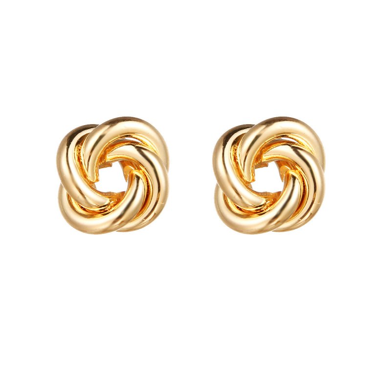 Exaggerated gold metal Earrings-Jewearrings