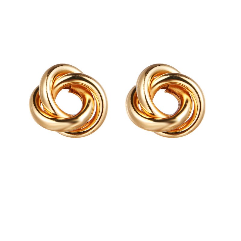 Exaggerated gold metal Earrings-Jewearrings