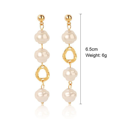 Exaggerated Irregular Baroque Pearl Earrings-Jewearrings