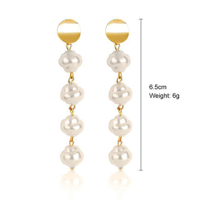 Exaggerated Irregular Baroque Pearl Earrings-Jewearrings