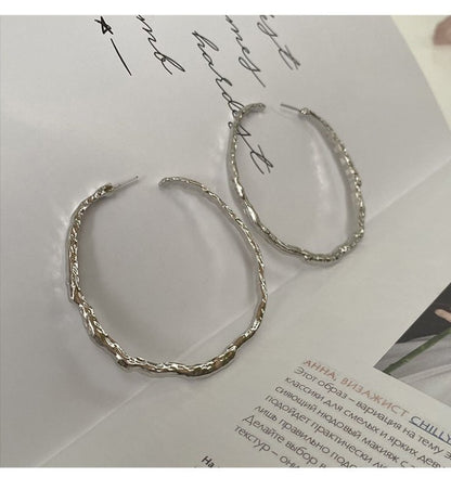 Exaggerated irregular hoop earrings-Jewearrings