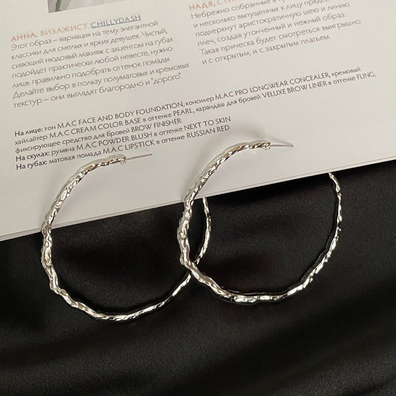 Exaggerated irregular hoop earrings-Jewearrings