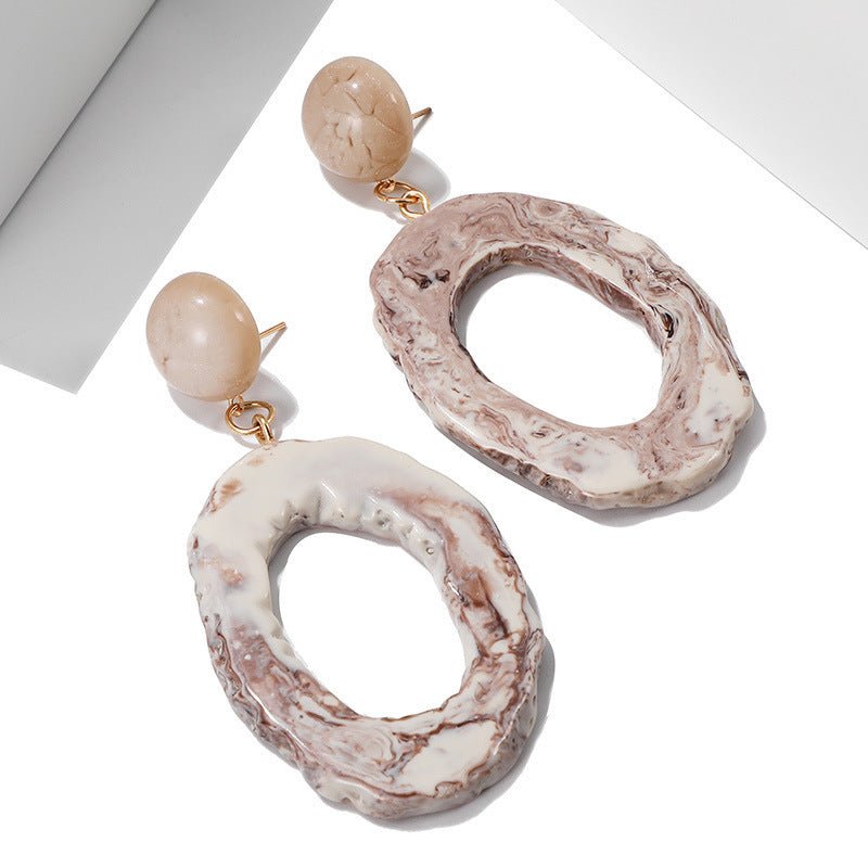 Exaggerated Personality Acrylic Resin Earrings-Jewearrings