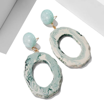 Exaggerated Personality Acrylic Resin Earrings-Jewearrings