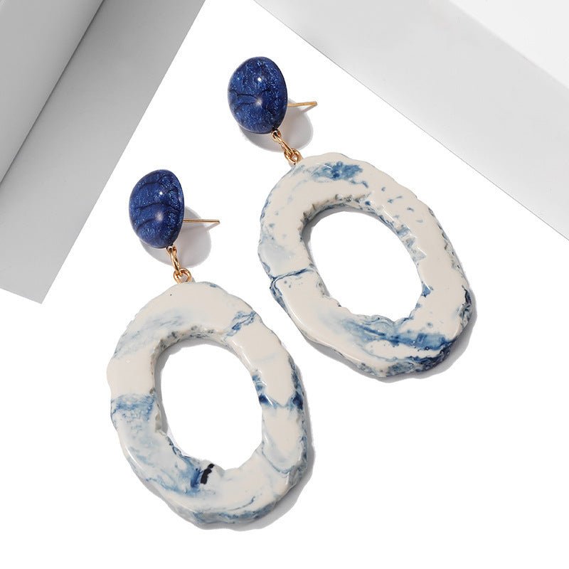 Exaggerated Personality Acrylic Resin Earrings-Jewearrings