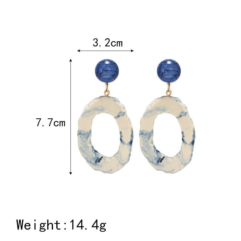 Exaggerated Personality Acrylic Resin Earrings-Jewearrings