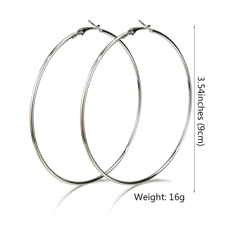 Exaggerated Popular Jewelry Large Hoop Earrings Diameter 90mm-Jewearrings