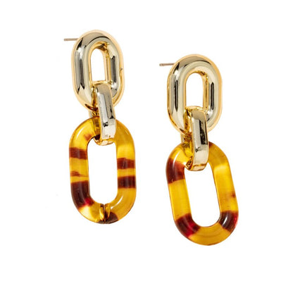 Exaggerated Retro Acrylic Chain Earrings Women-Jewearrings