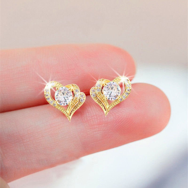 Explosive Love Diamond S952 Silver Stud Earrings-Jewearrings