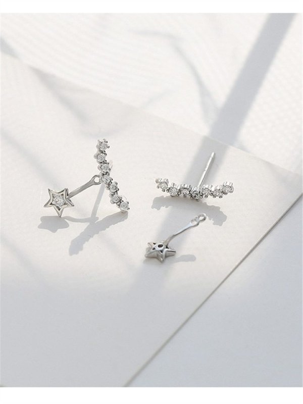 Exquisite sparkling diamond sky full of stars stud earrings-Jewearrings