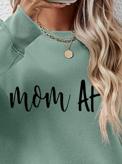 Letter Graphic Dropped Shoulder Sweatshirt-Jewearrings