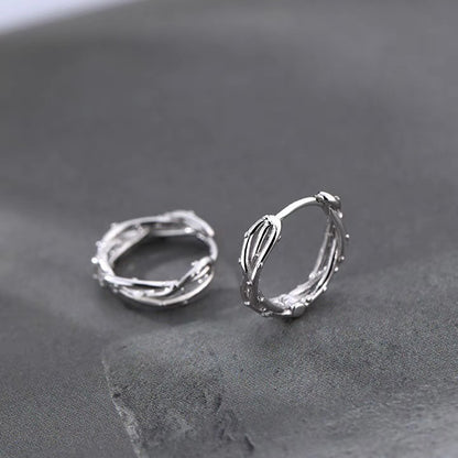 Women's Simple S925 Sterling Silver Thorn Earrings-Jewearrings