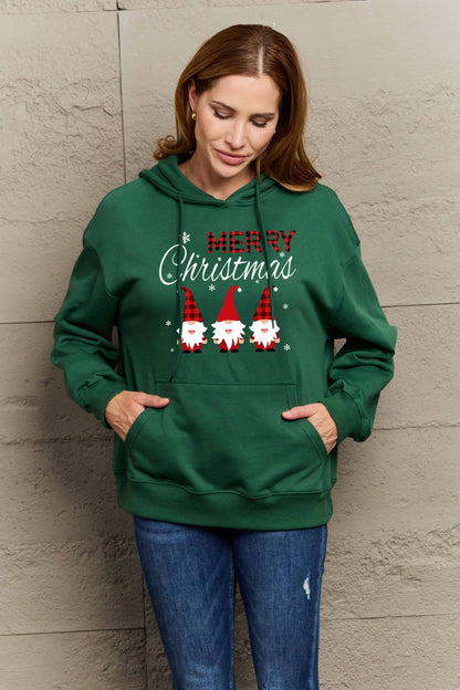 Simply Love Full Size MERRY CHRISTMAS Graphic Hoodie-Jewearrings