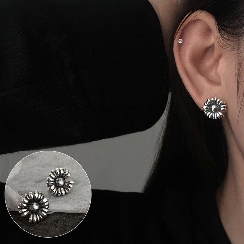 925 Silver Personality Lava Stud Earrings For Women-Jewearrings