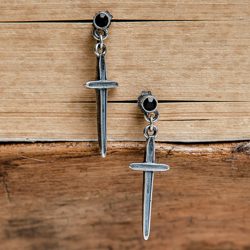 Simple Sterling Silver Personalized Cross Earrings-Jewearrings